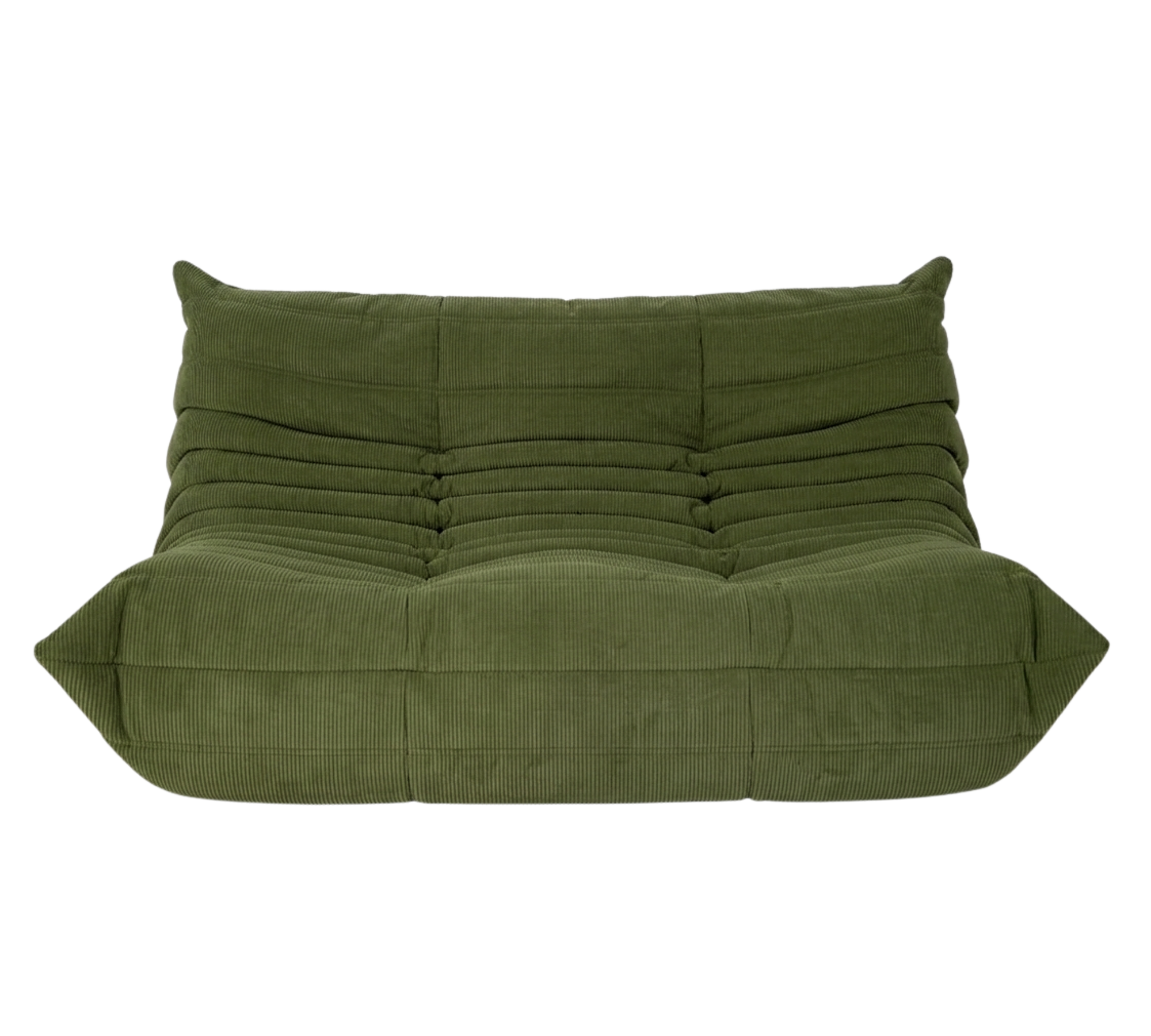 Togo 2-Sitzer Sofa Cord Lodengrün 1