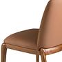Dining chair faux leather brown 4