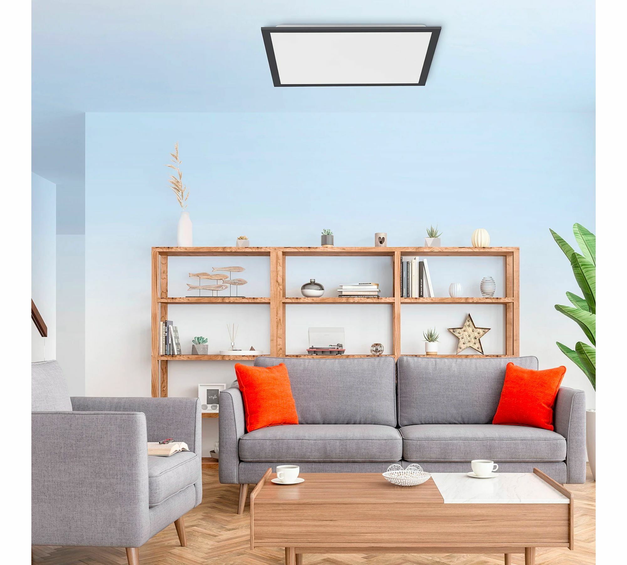 LED Deckenleuchte 1-flammig Kunststoff Aluminium 1