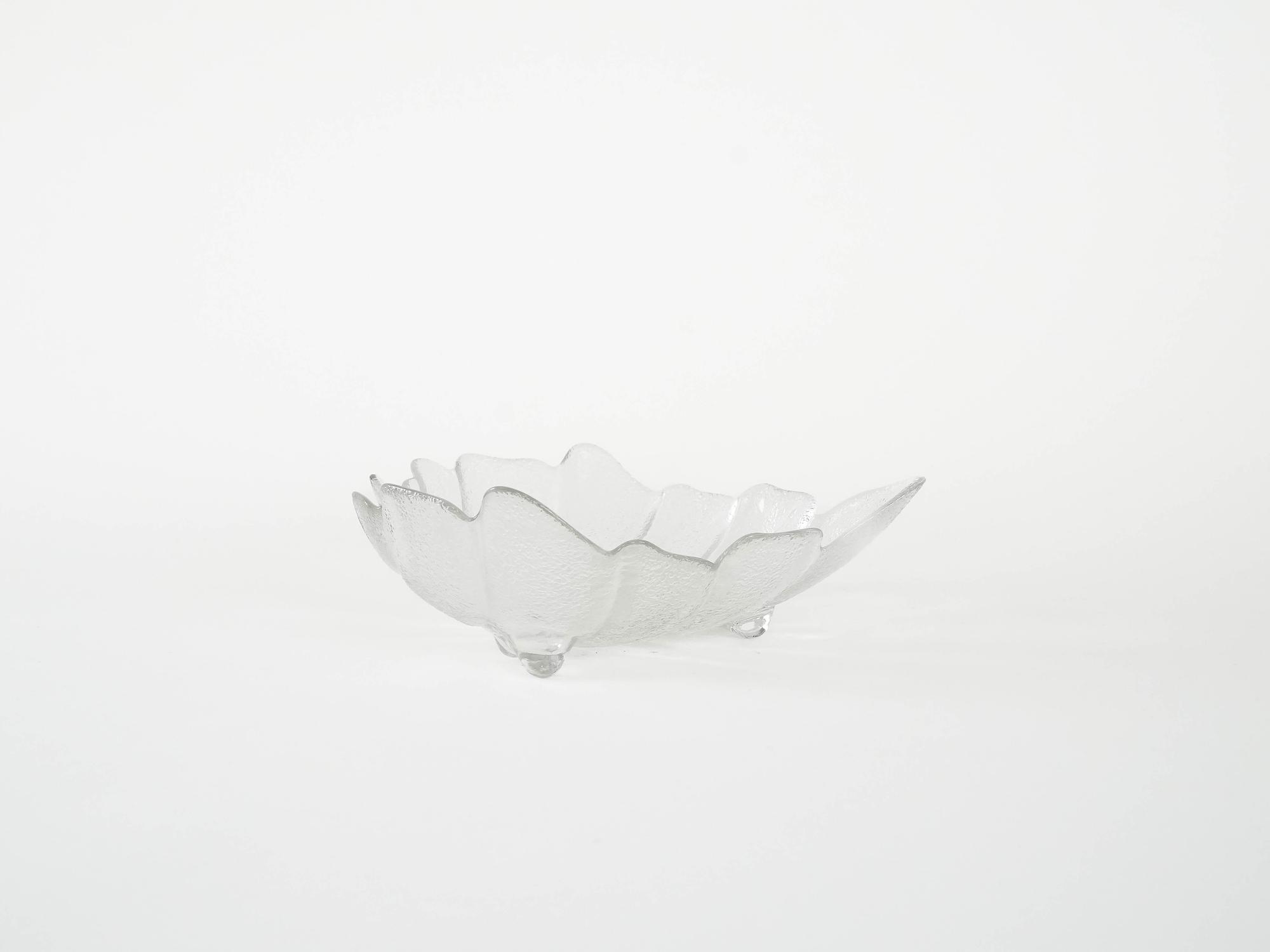 Glass bowl Transparent 1970s 2