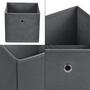 10er Set Aufbewahrungsbox Textil Grau  5