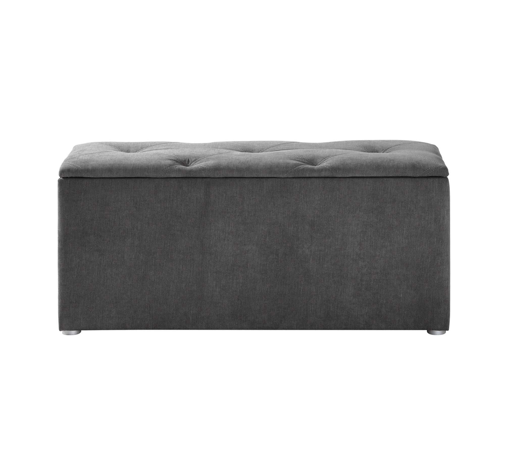 Betttruhe Velours Anthrazit 1