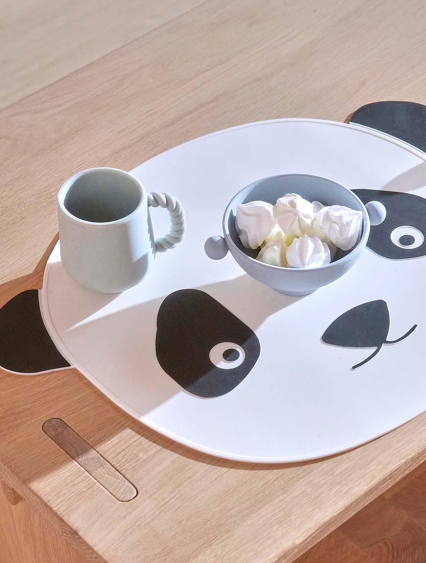 Platzset Panda Silikon Weiß 3