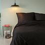 Bed & Pillowcase Cotton Black 135cm x 200cm 1