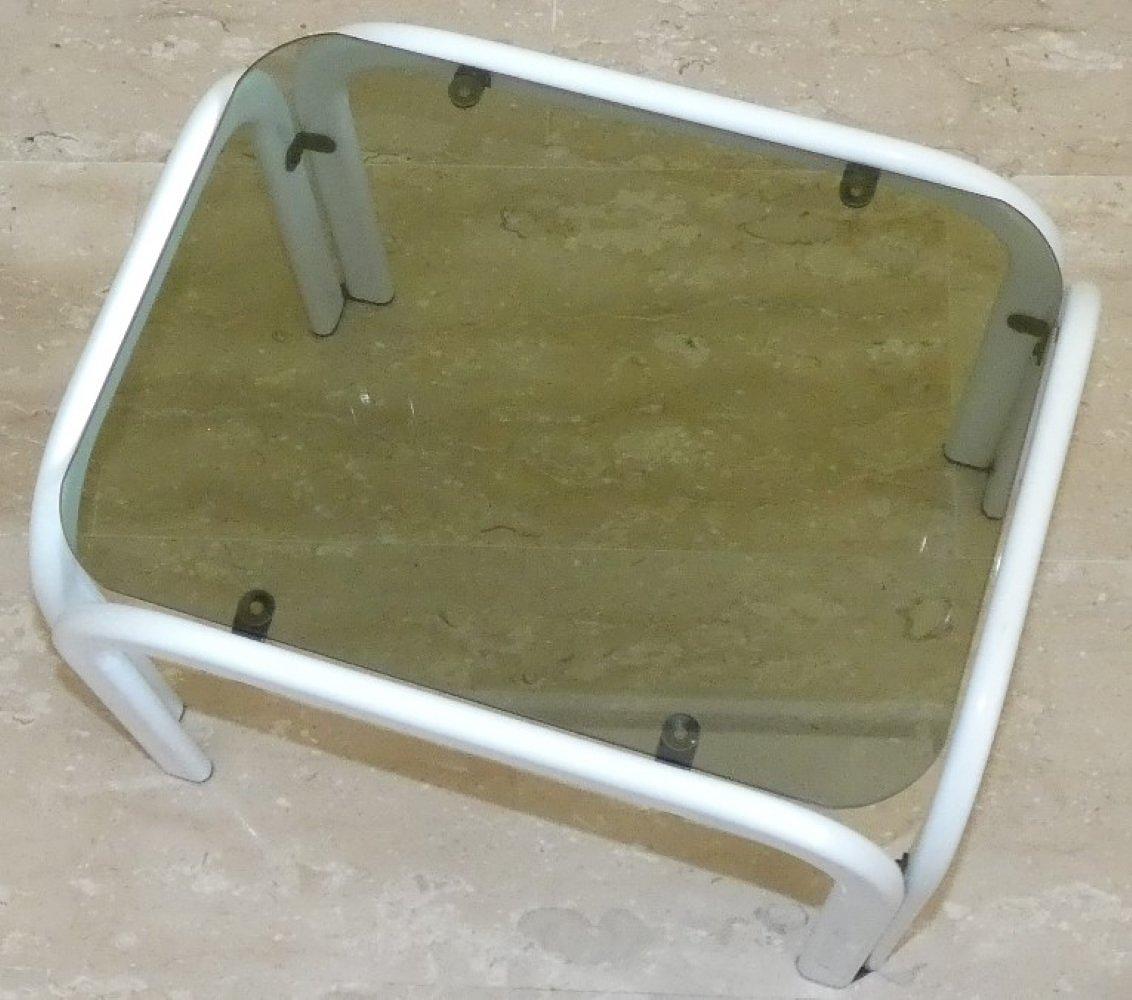 Couchtische 3er Set Vintage Metall Glas 1980er Jahre 10