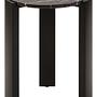 Palermo Round Side Table Marble Wood Black 0