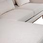 Corner Sofa Japandi 3-Seater Left Fabric Beige 8
