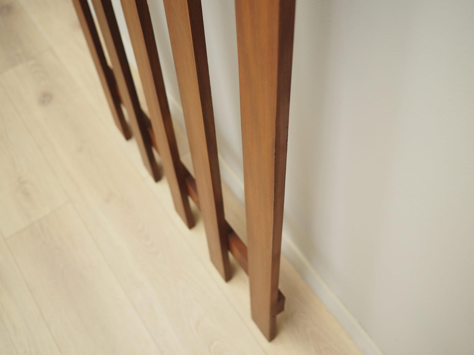 Teak wall coat rack 1970s 9