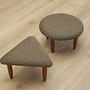 2-piece stool set brown 1990s 3