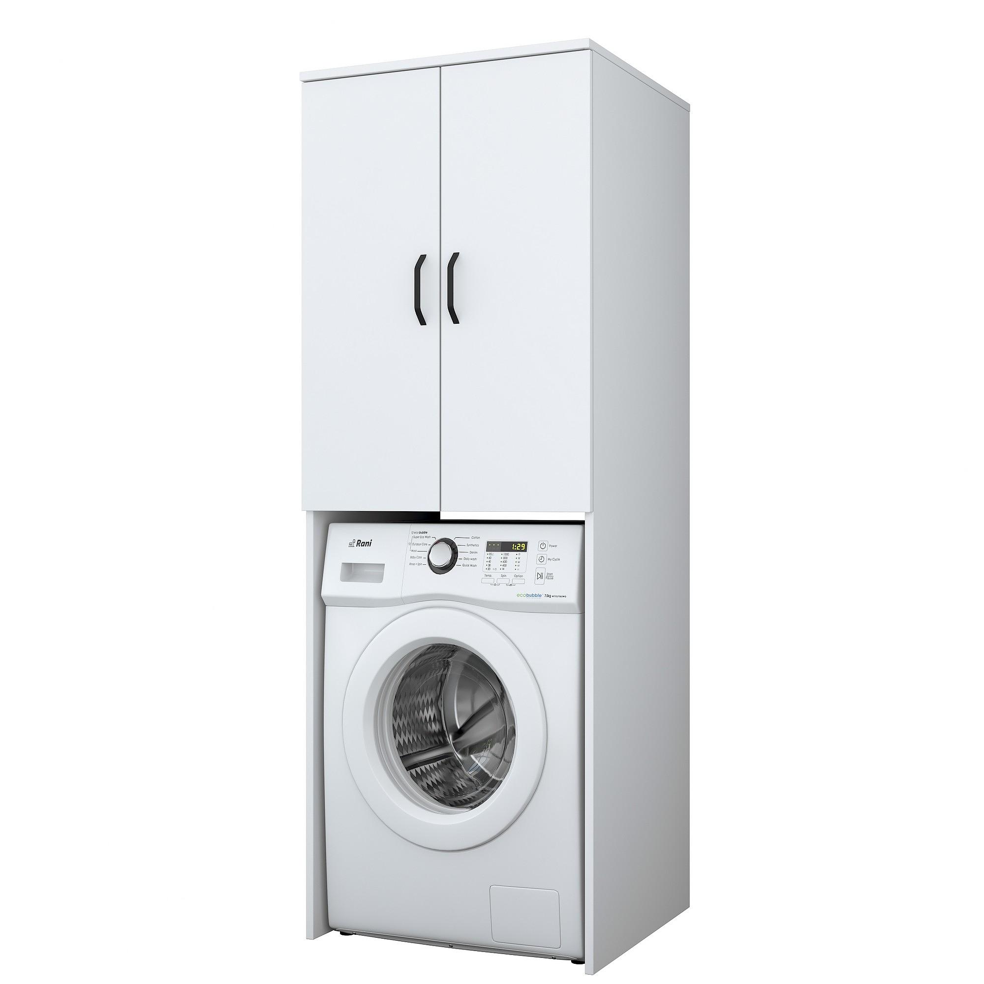 Waschmaschinenschrank Weiß 62.5cm x 181.8cm 3