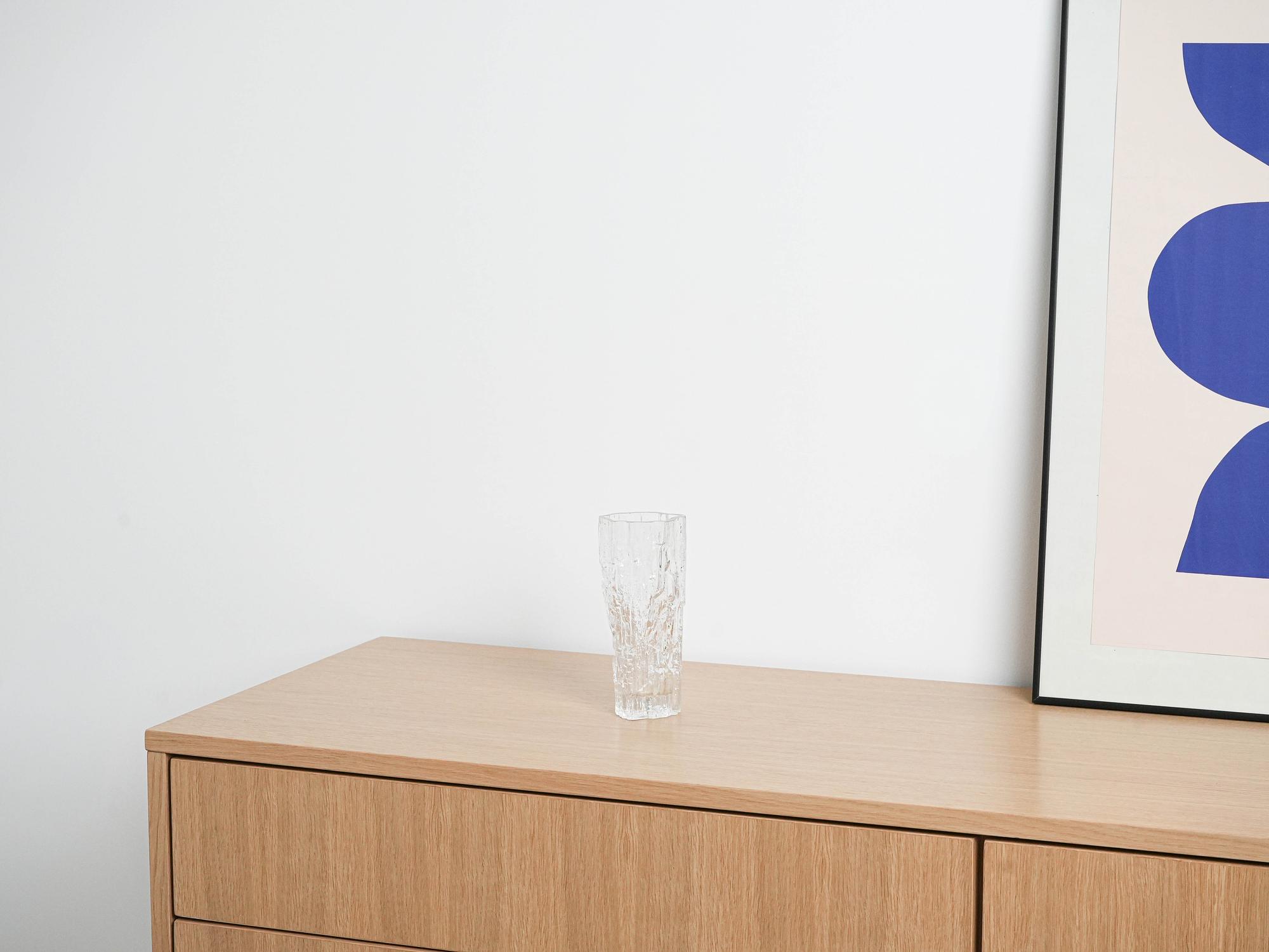 Ice glass vase 1970s 5