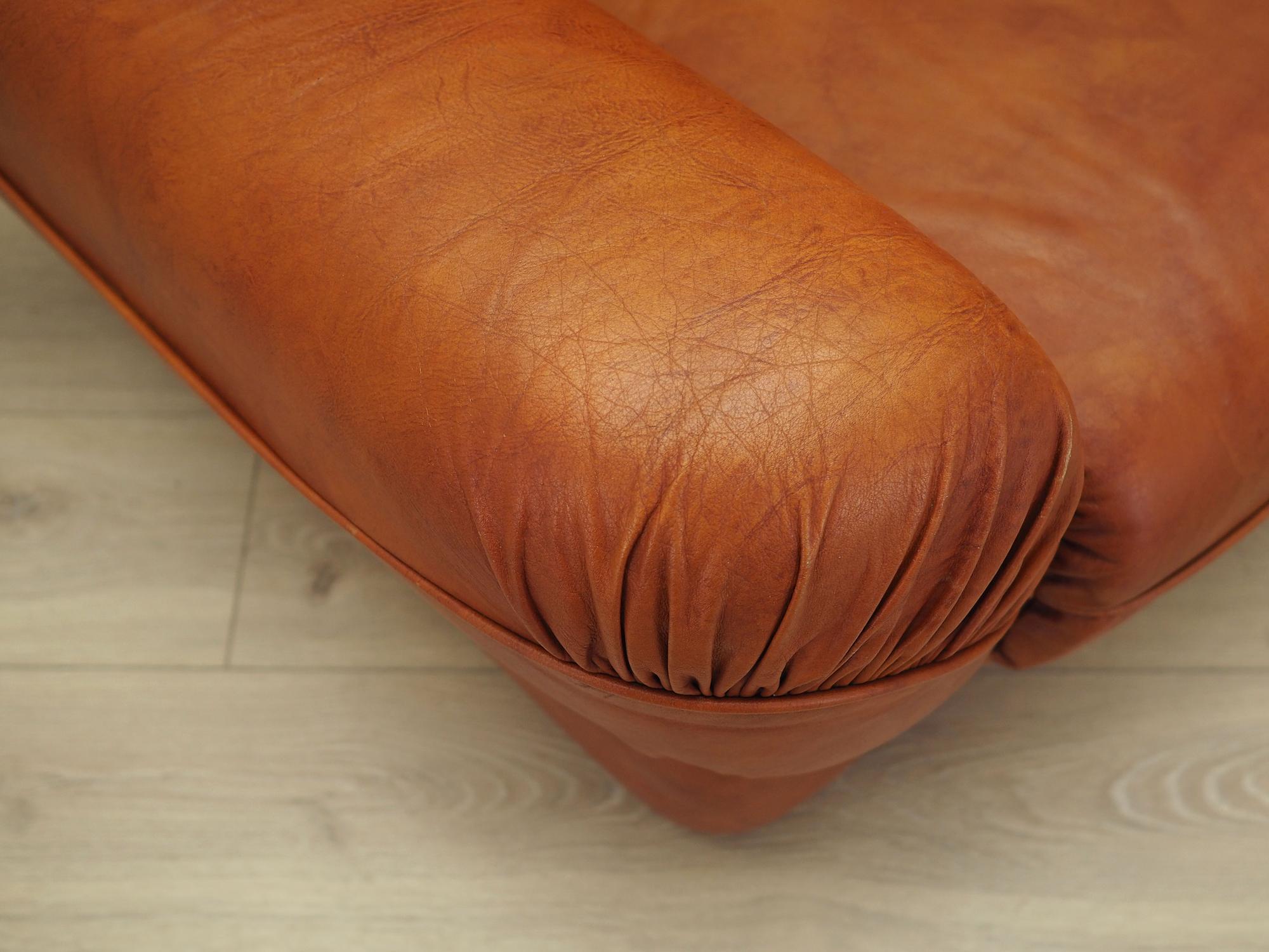 Armchair Leather Brown 1970s 14