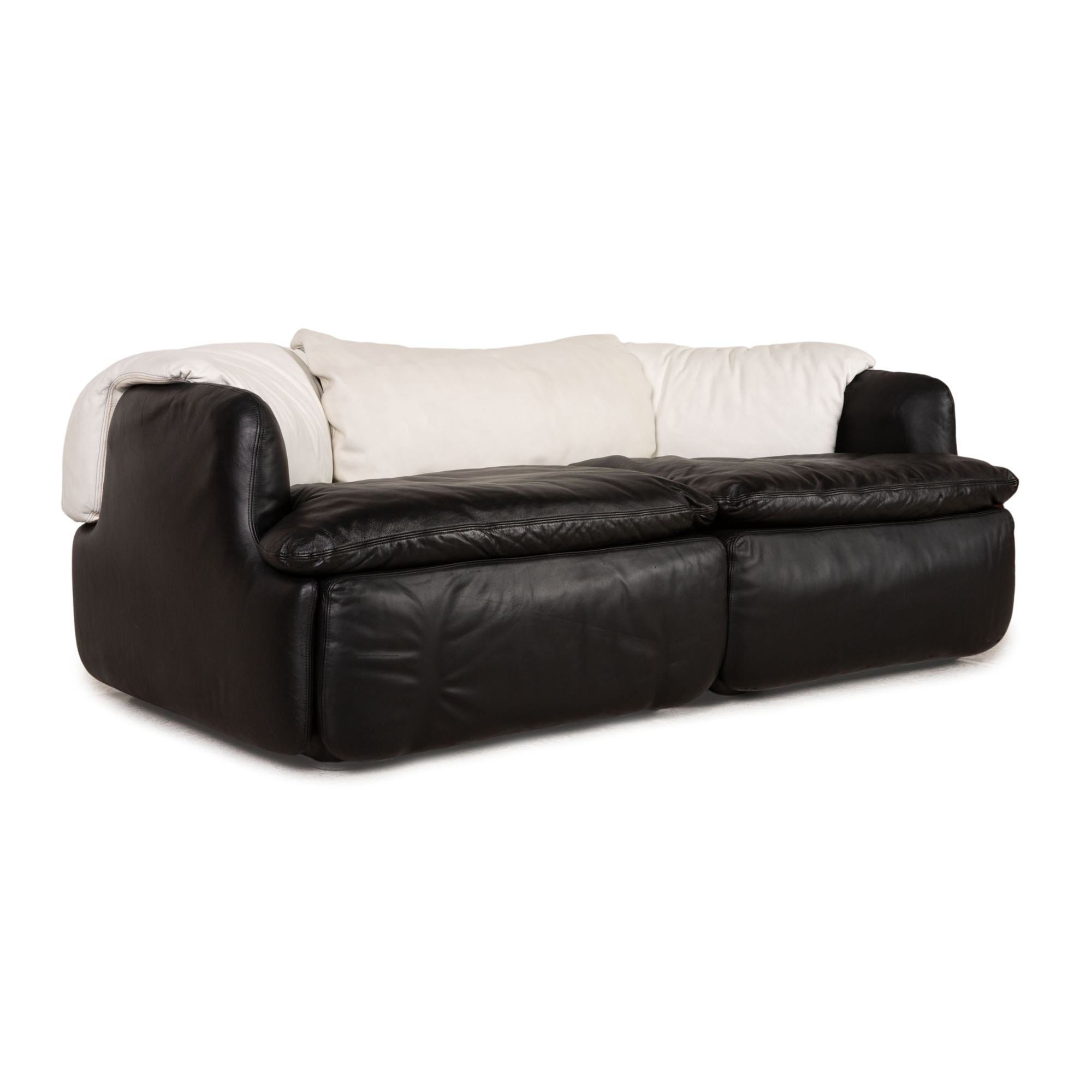 Confidential Sofa 2-Sitzer Leder Schwarz Weiß 8