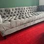 Chesterfield 3-Sitzer Sofa Samt Grau 0