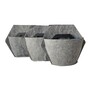 3x Wall Planter Grey with Self-watering Textile Cover 0