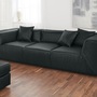 Sam Sofa 3-Sitzer Leder Schwarz 0