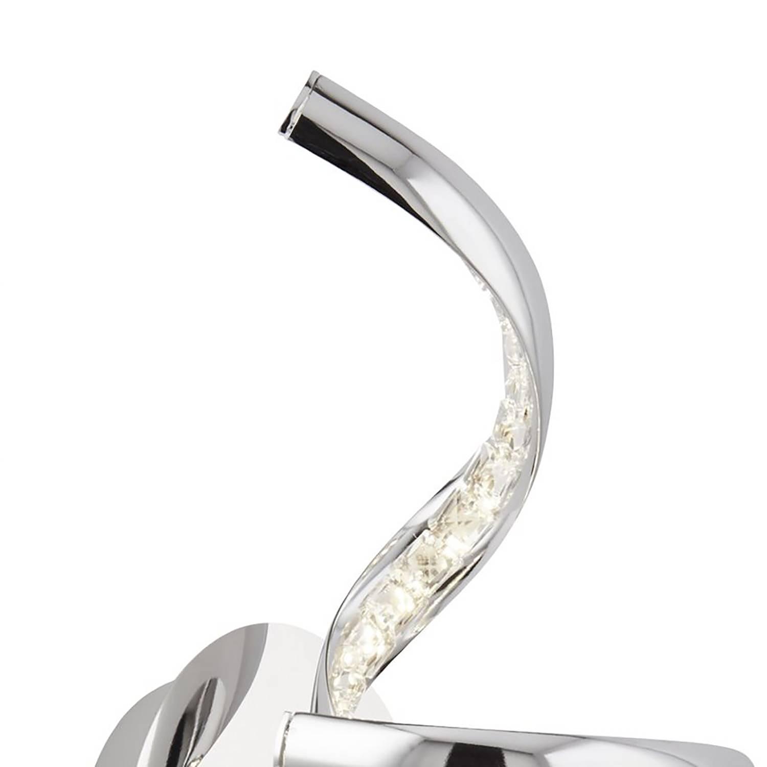 LED-Wandleuchte Twirls Kristallglas Stahl 2