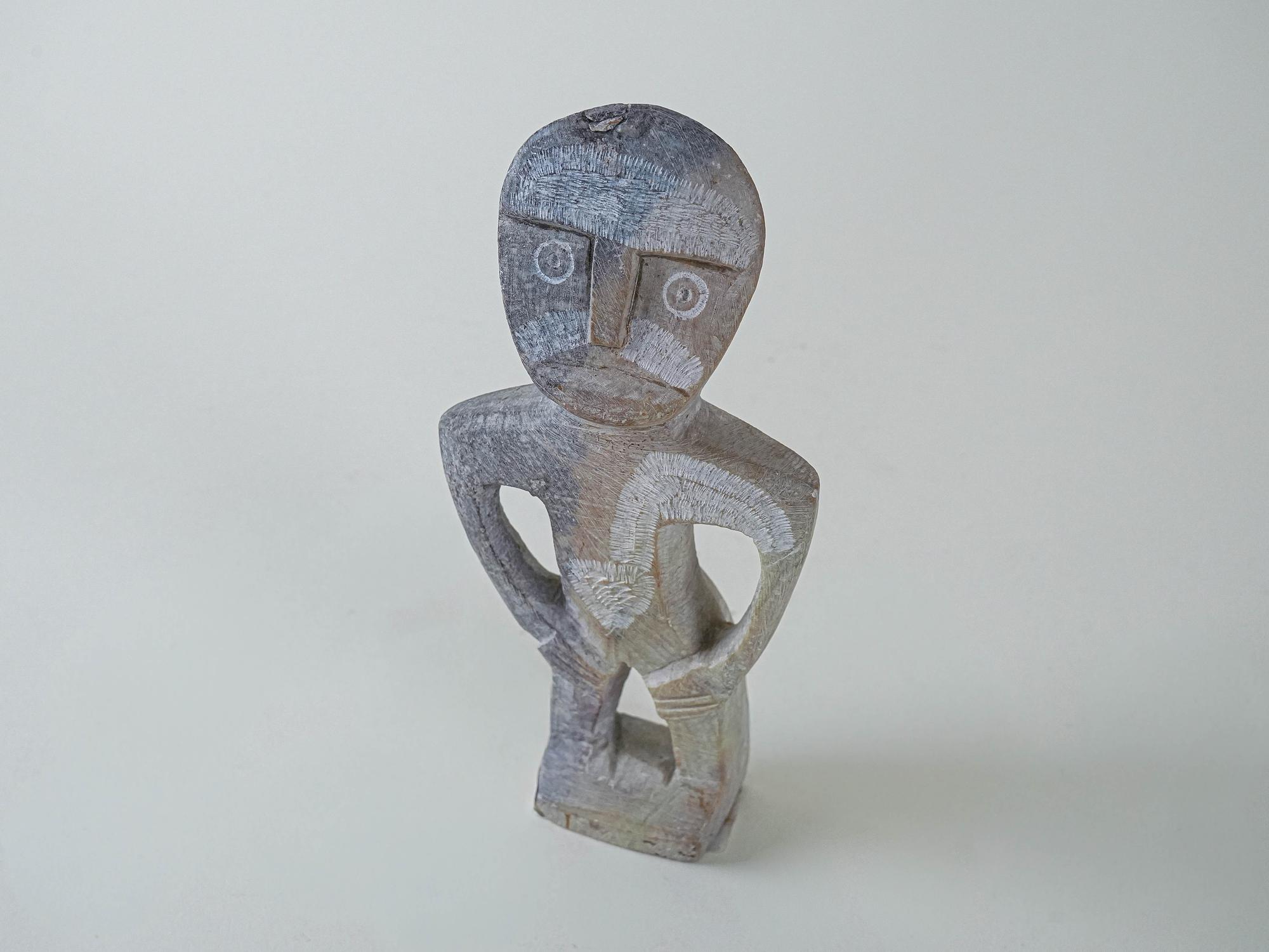 Steintotem-Figur Grau 1970er Jahre 6