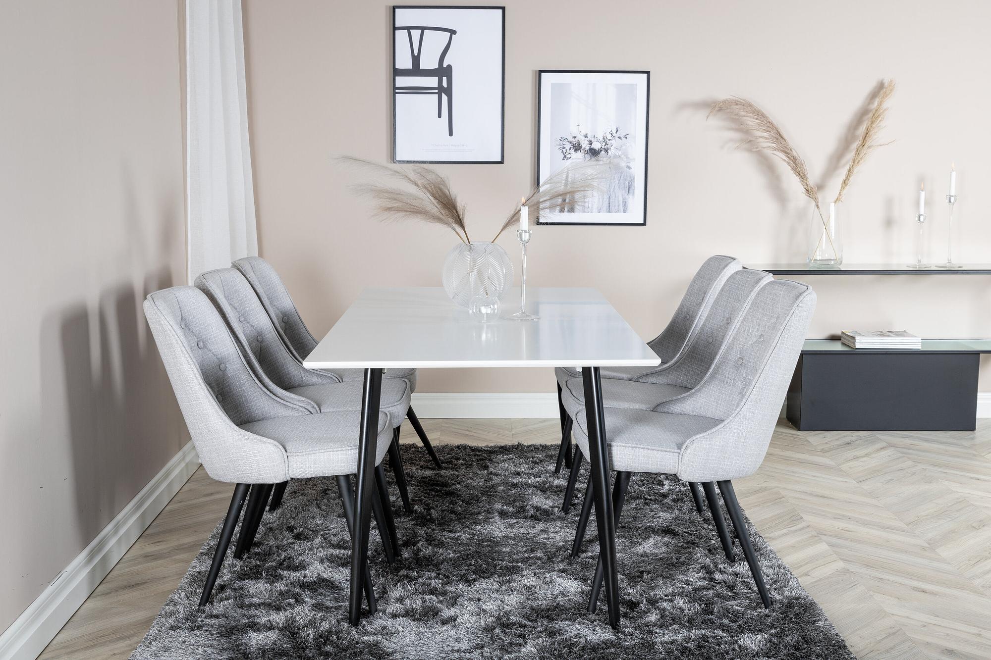 Polar Dining Table White Black 3