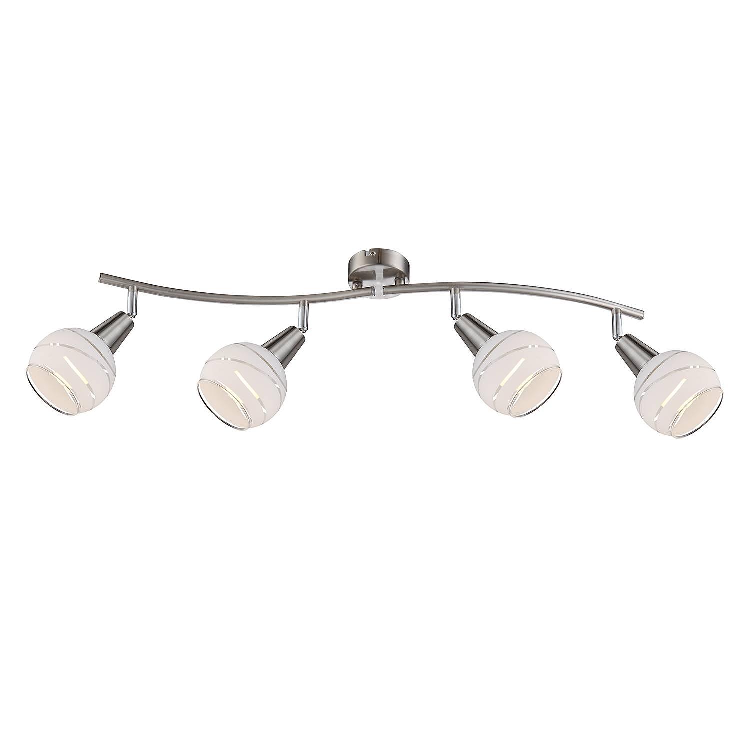 LED-Deckenleuchte Elliott III Klarglas Eisen 0