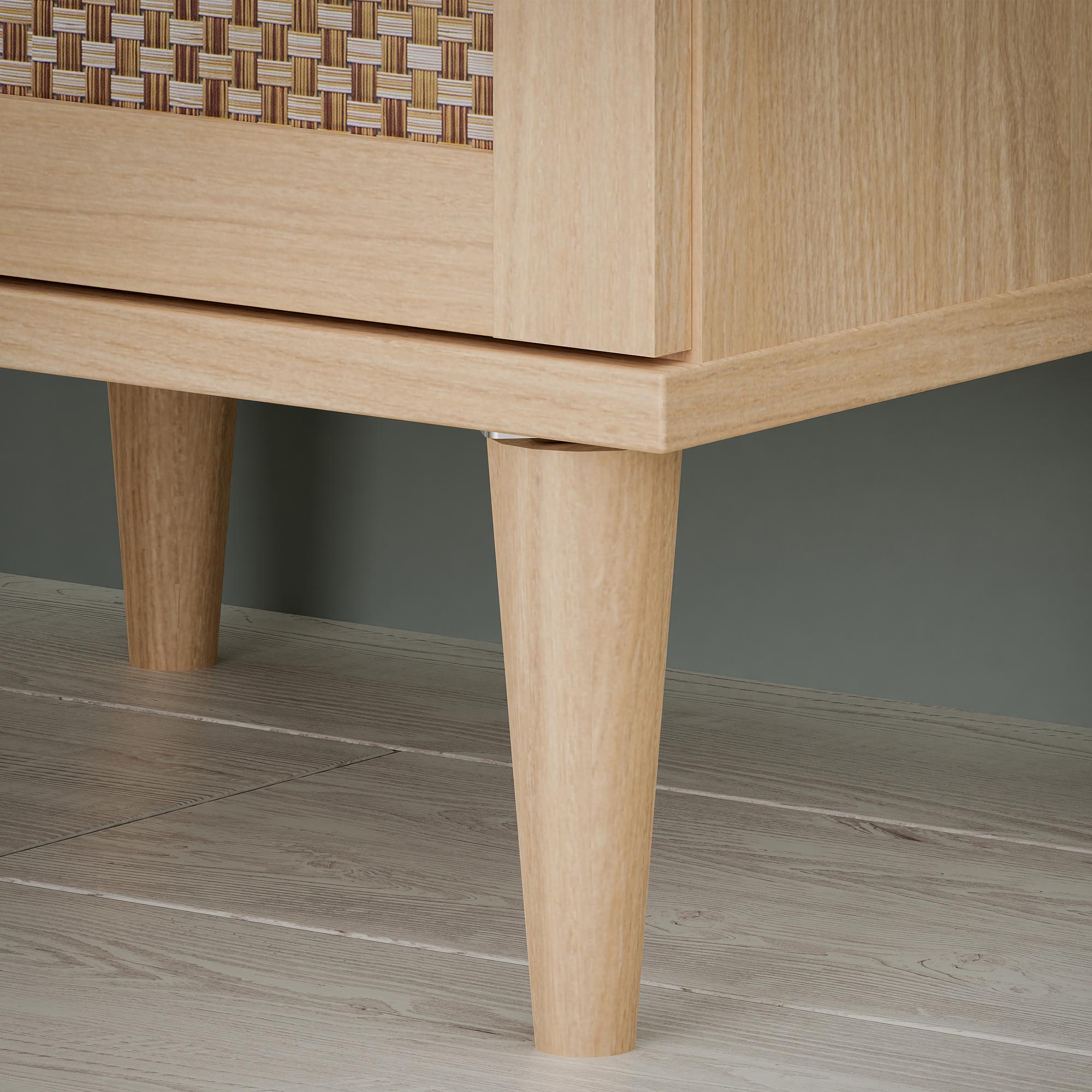 Nightstand Pekino with 2 drawers Natural 4