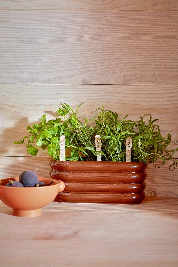 Awa Flowerpot Ceramic Brown 3