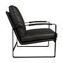 Miami Sessel Leder Metall Schwarz 3