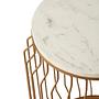 Shalimar Side Table Marble Gold White 9