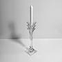 Vintage candle holder crystal glass 1980s 0