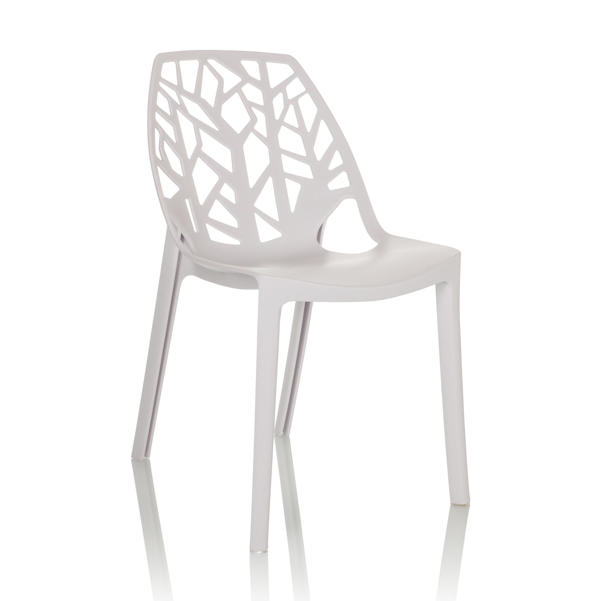 ARTIFO TRI Garden Chair Indoor and Outdoor stackable White 3