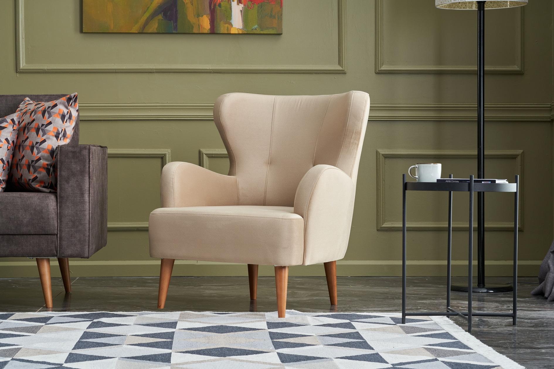 Karina Sessel Cremefarbig 0