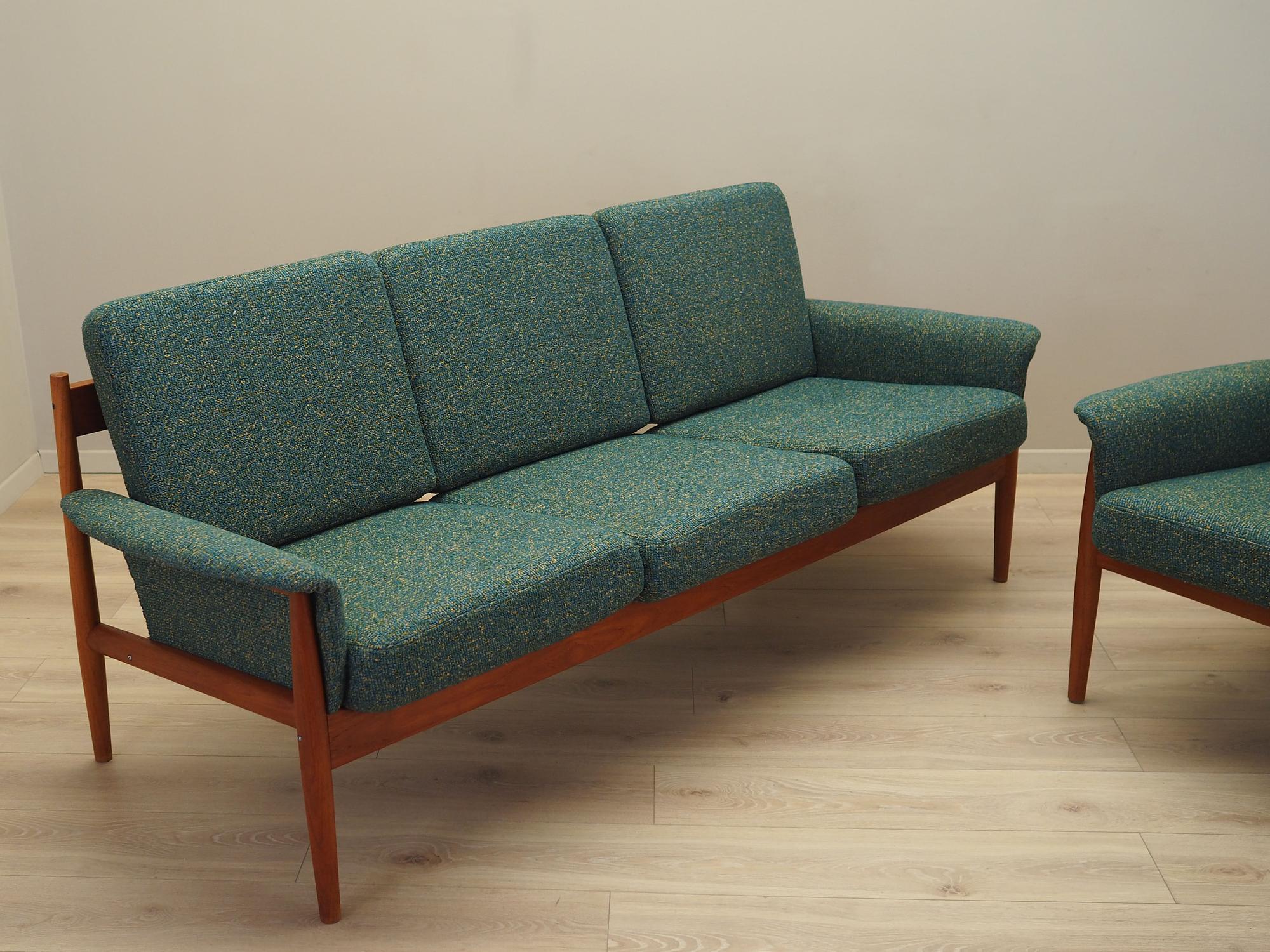 Wohnzimmer-Set Grün 1960er Jahre 1
