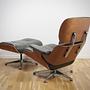 Eames Lounge Chair XL & Ottoman Leder Umbragrau 2