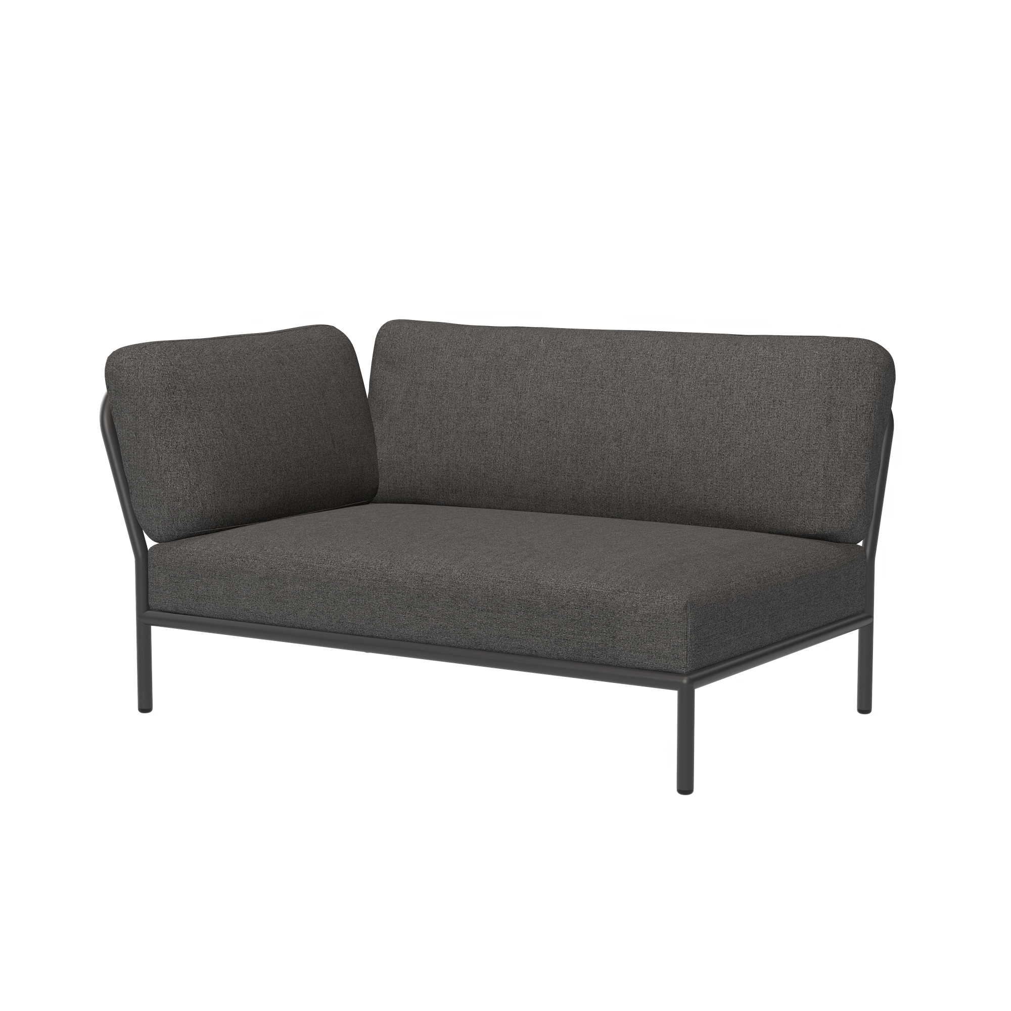 2x LEVEL Sofa Links, Sofa Rechts & Couchtisch Dunkelgrau 2
