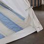 Decke Bio-Baumwolle Blau Gestreift 130x140 cm 1