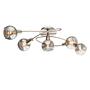 LED ceiling light Roman Lines II Glass Metal 5-flame 0