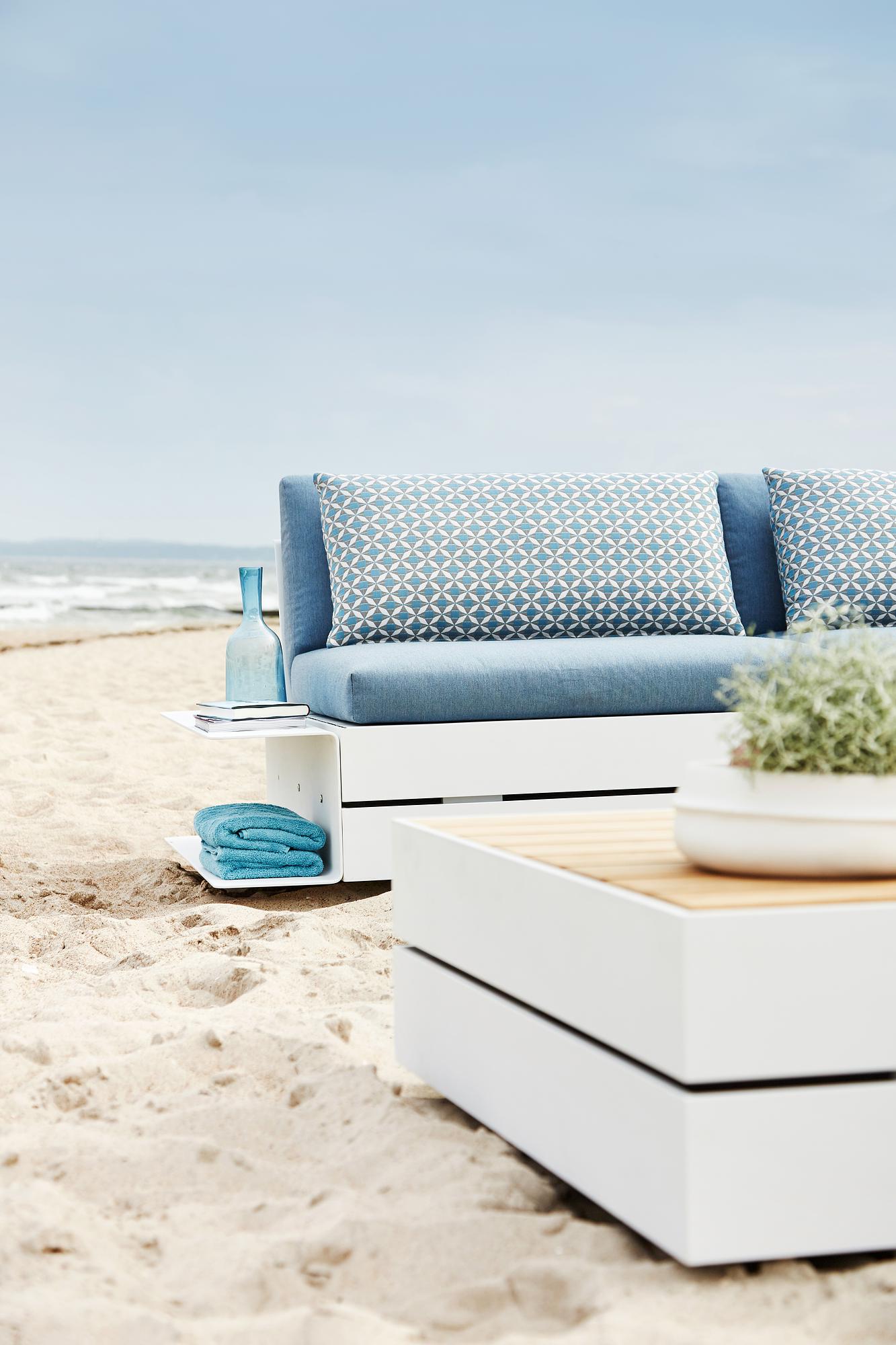 Boxx Garten Lounge-Set Blau Weiß 1