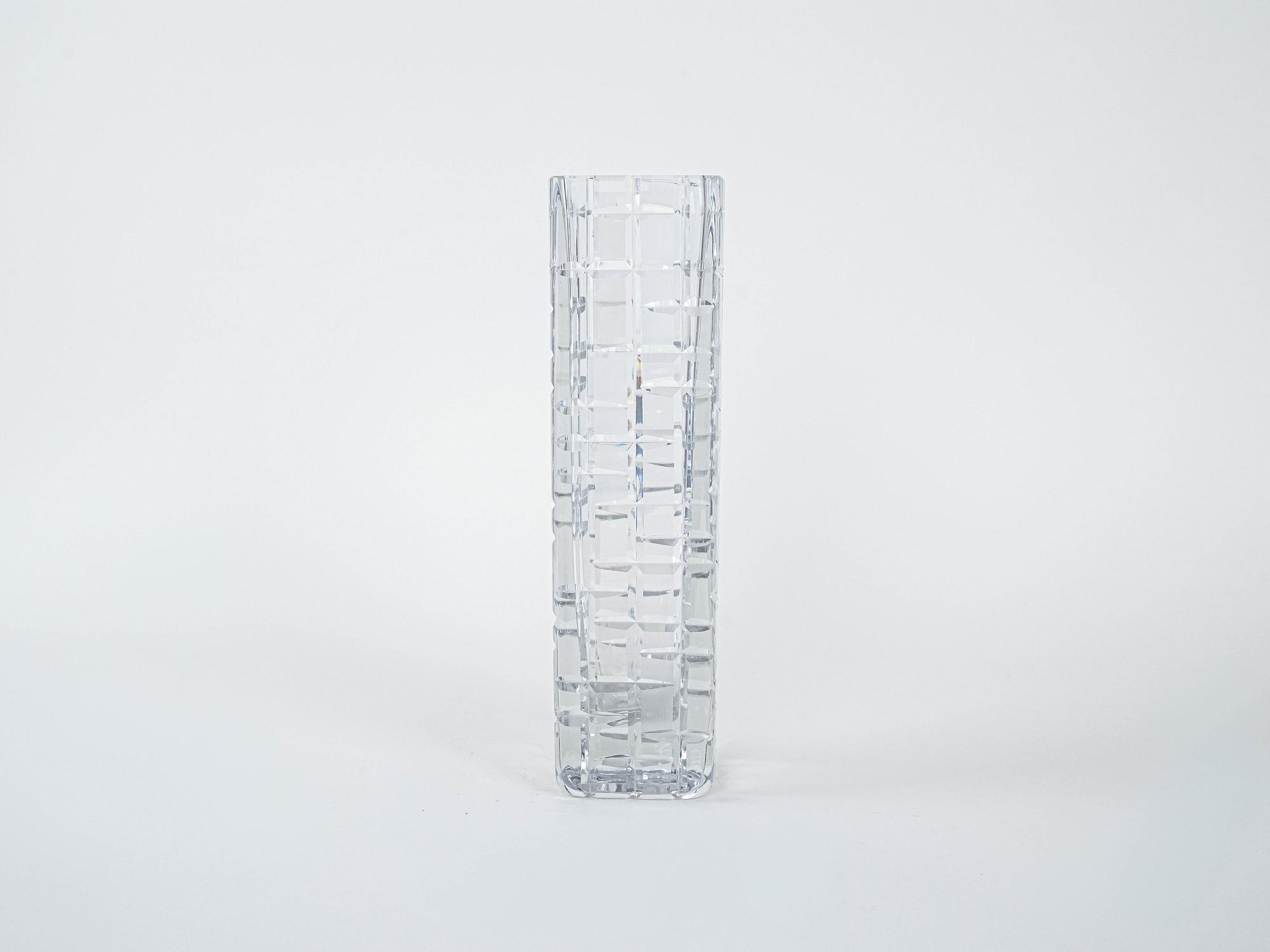 Kristallvase Transparent 1960er Jahre 2