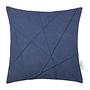 Washed Kissenbezug Baumwolle Polyester Marineblau 0