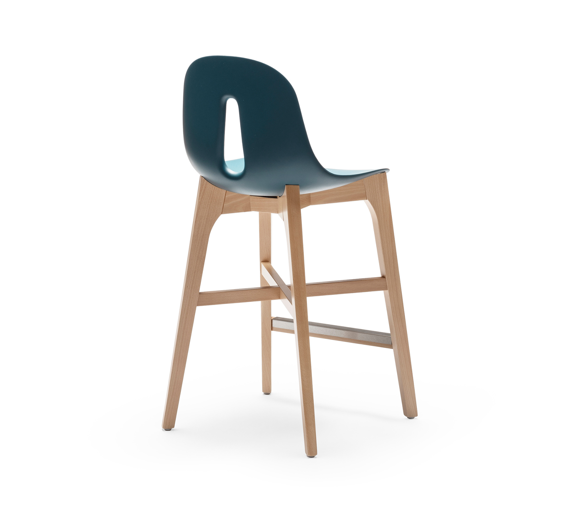 Gotham W SG-65 Bar Stool Plastic Wood Blue 1