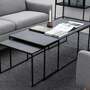 Couchtischset Marmoroptik Schwarz  6