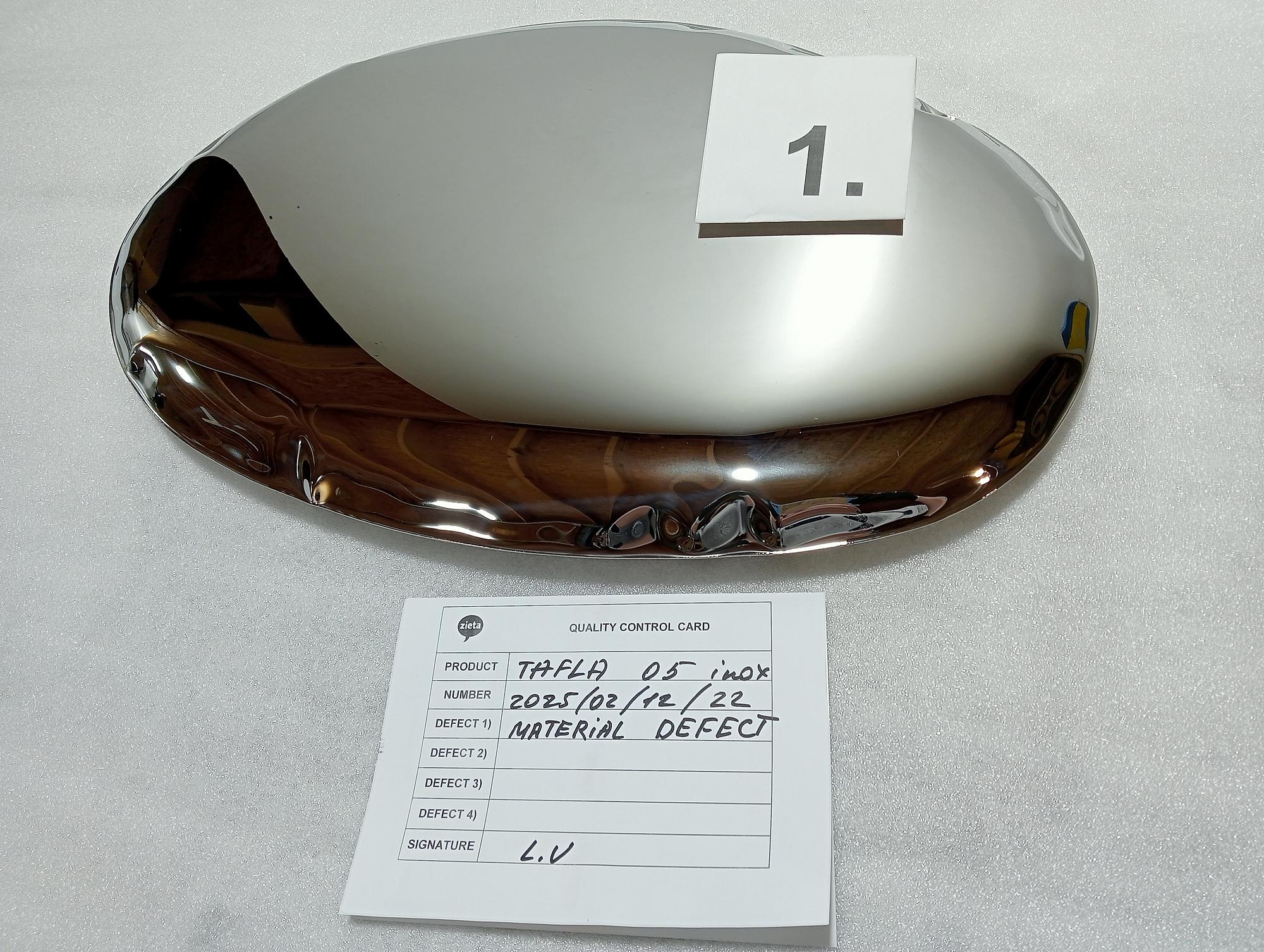Table Mirror O5 Stainless Steel Polished Silver 1