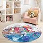 Colorful Beach House Children's Rug Multicolored  Ø120cm 0