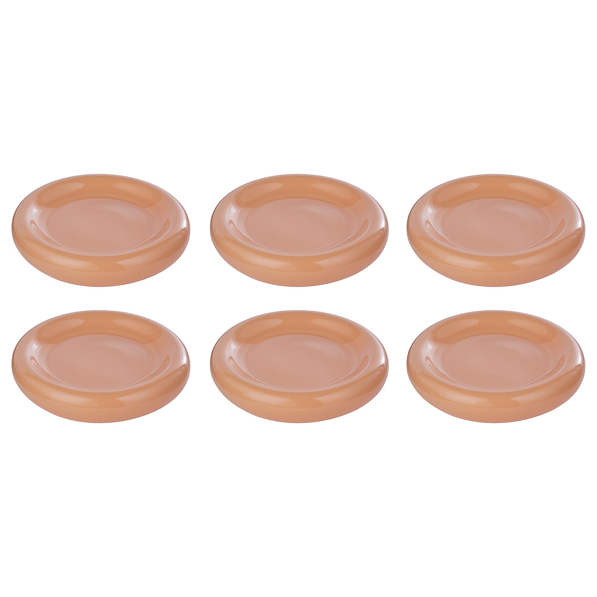 Chunky 6x Untertasse Pastellorange 0