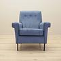 Poltrona con braccioli blu anni '70 2
