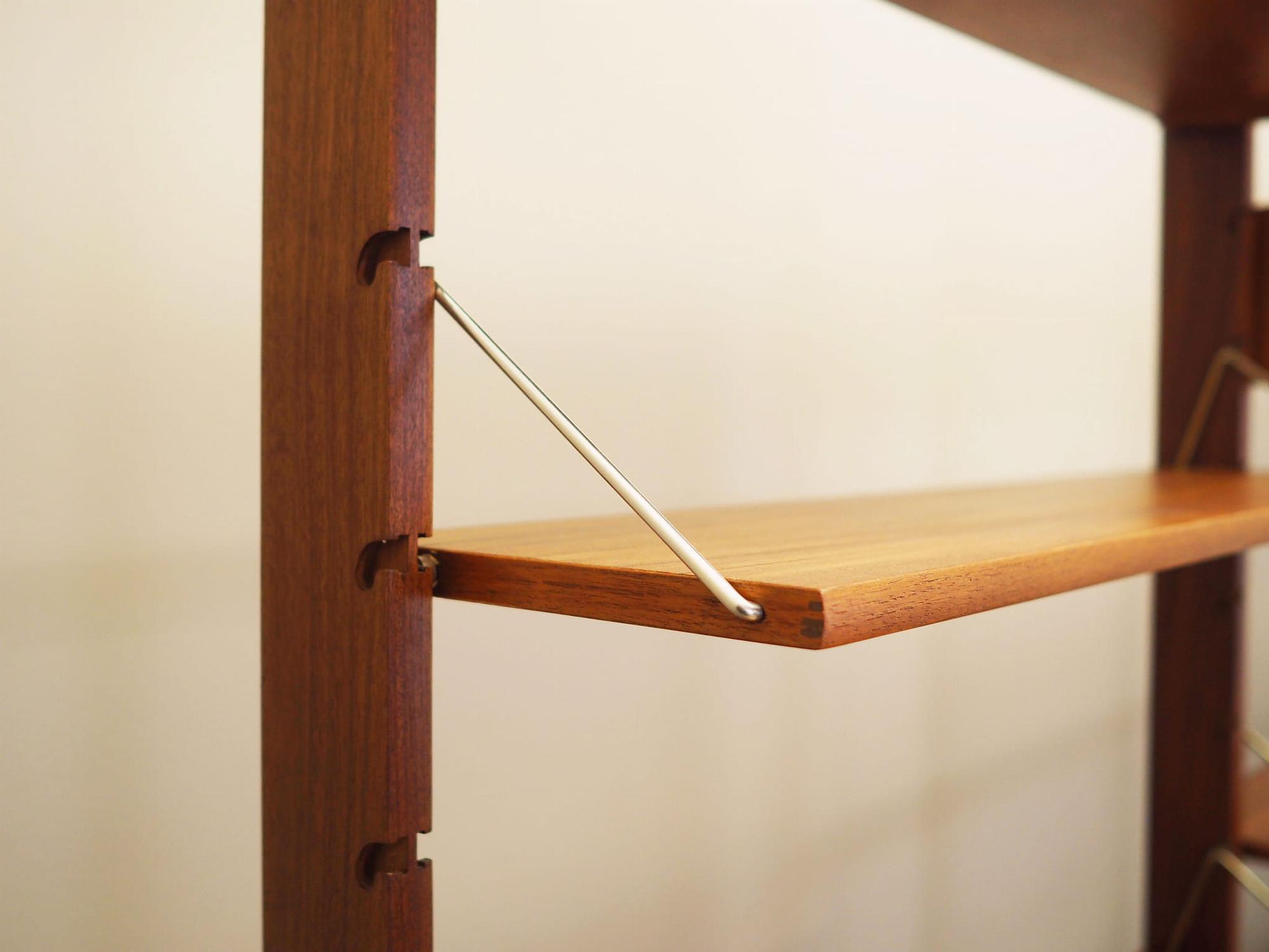 Wall shelf Teak wood 1960s 10