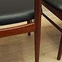 4x Vintage Dining Chair Teak Wood 1960s 11