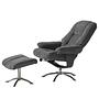 La Para Relaxsessel mit Hocker Microfaser Grau 3