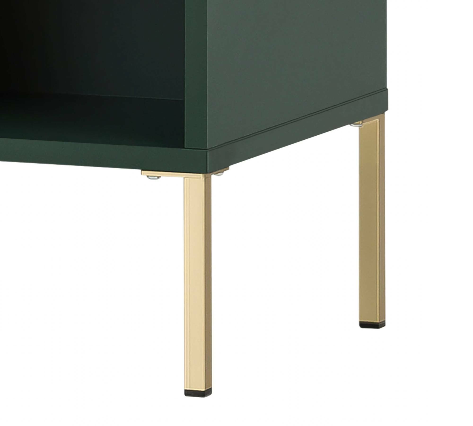 Badschrank Holz Waldgrün Gold 2