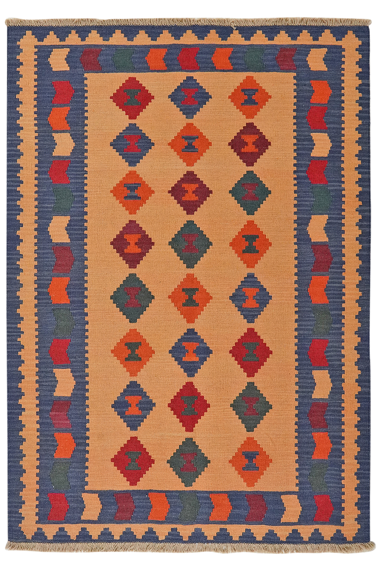 Kilim Gashgai Teppich Mehrfarbig 0